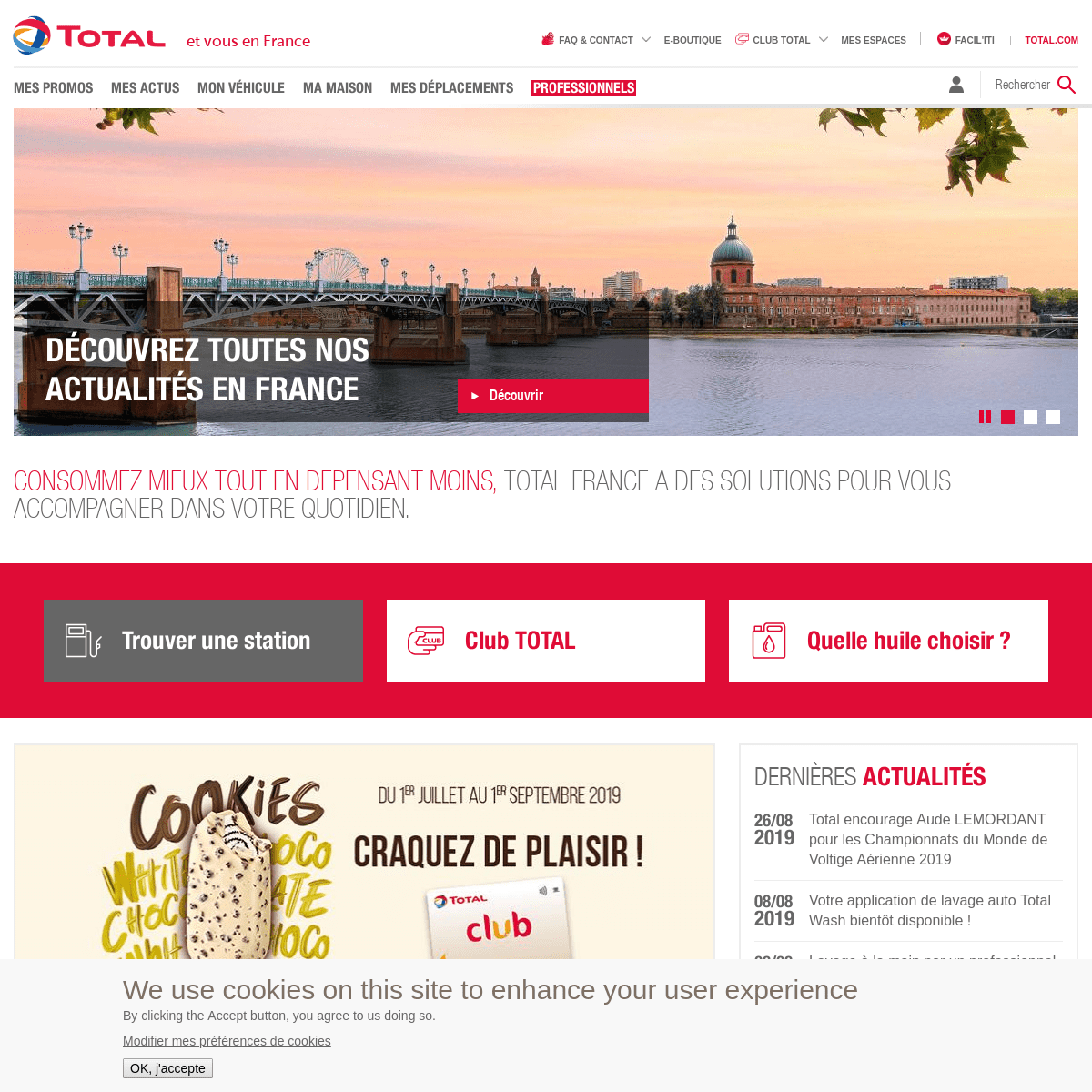 Total.fr : découvrez les produits, services, promos de TOTAL