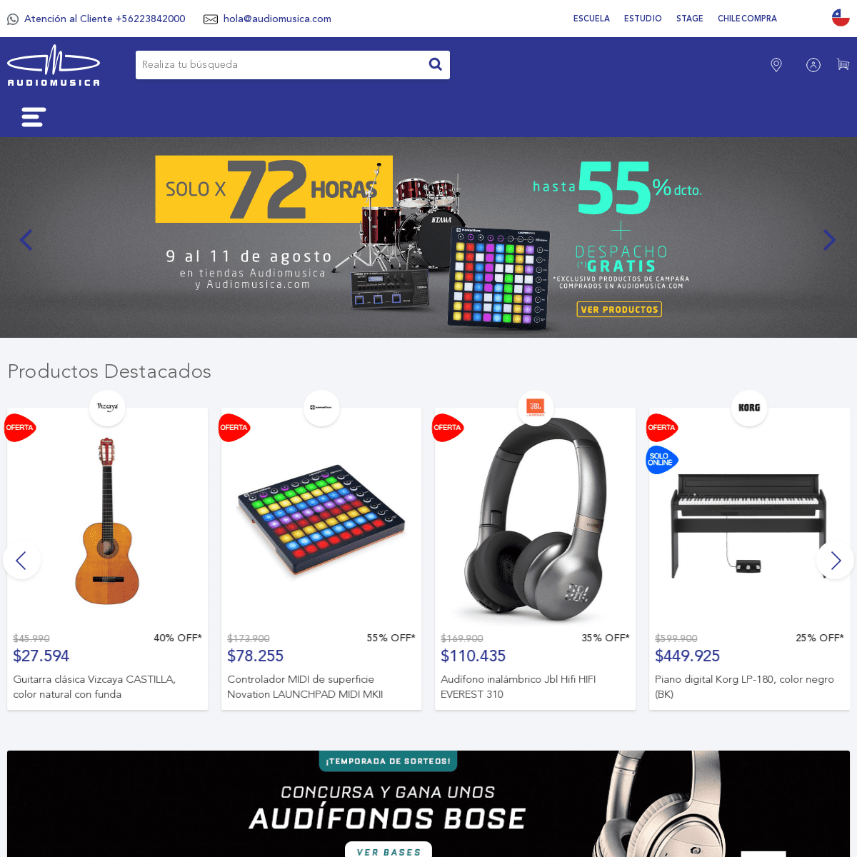 Audiomusica.com | Tienda especializada en Instrumentos Musicales | Audio Profesional | Dj & Home Studio