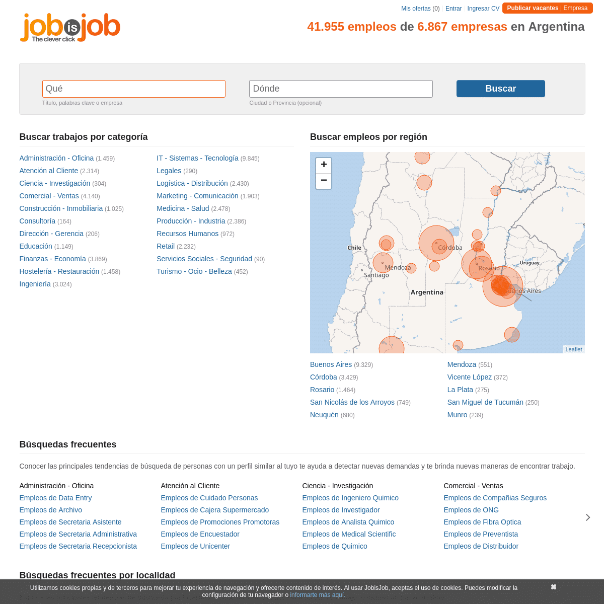 Busca en todas las bolsas de trabajo. Trabajos, Empleos - JobisJob Argentina