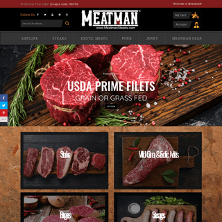 Meatman® | Order Prime Steaks, Exotic Meats & Food Gifts