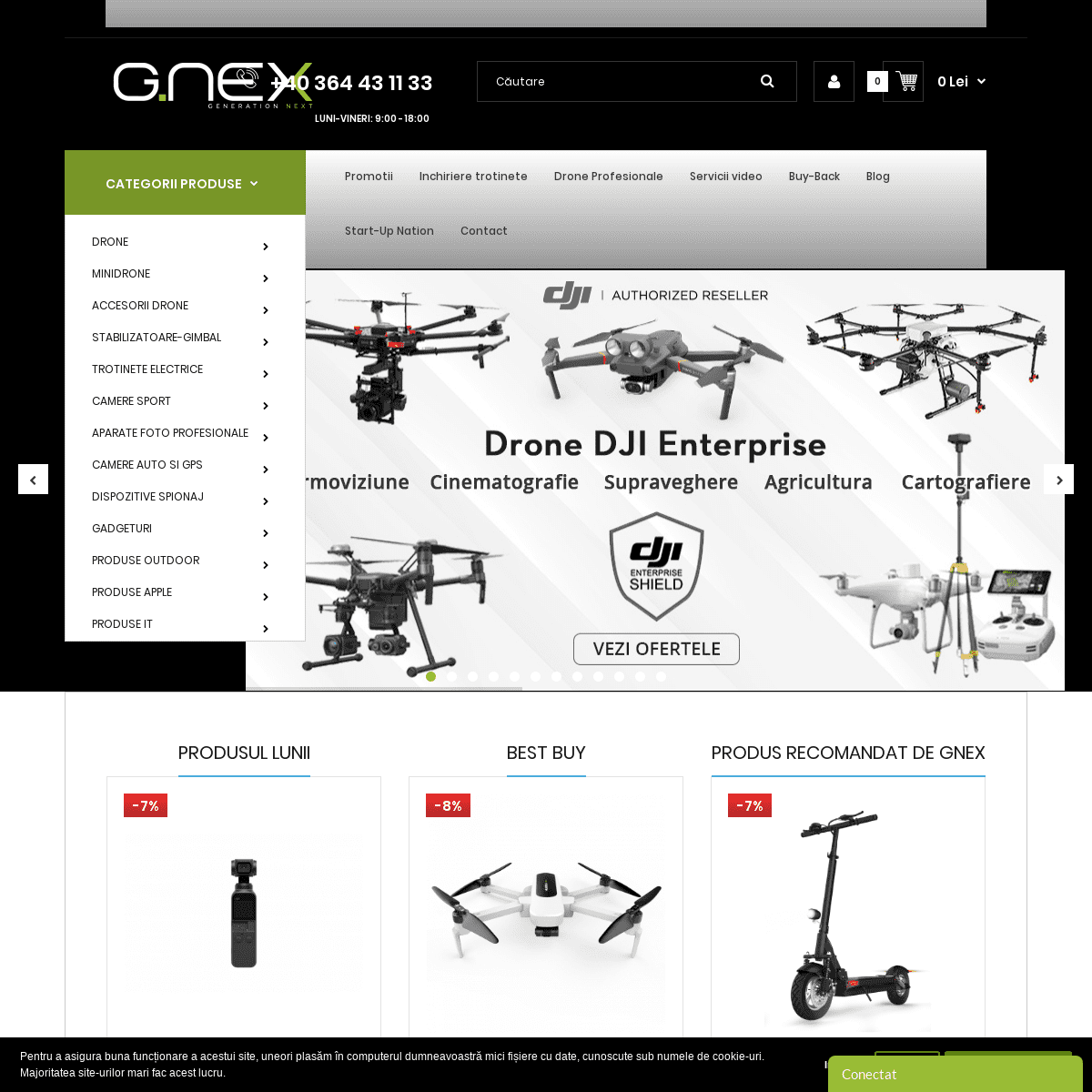Gnex - Drone | Camere Sport | Transport Electric | Camere Auto