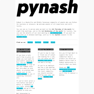 A complete backup of pynash.org