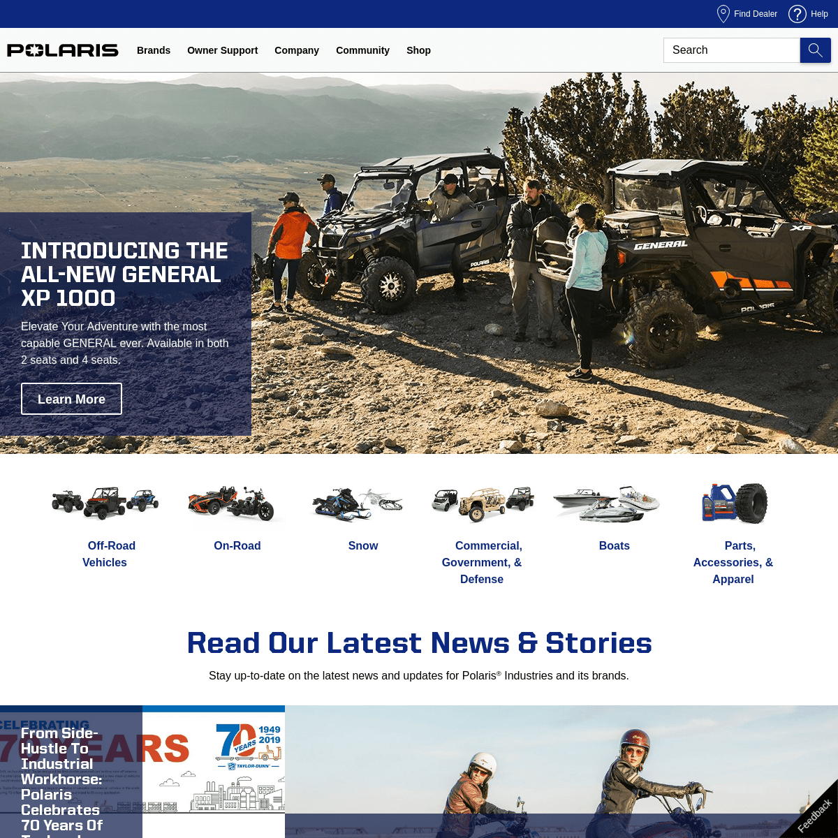 Polaris ATV RANGER RZR General Snowmobile Slingshot | Official Website