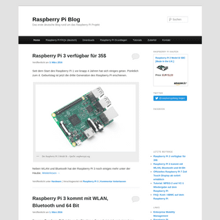 Raspberry Pi Blog - Das erste deutsche Blog rund um das Raspberry Pi Projekt