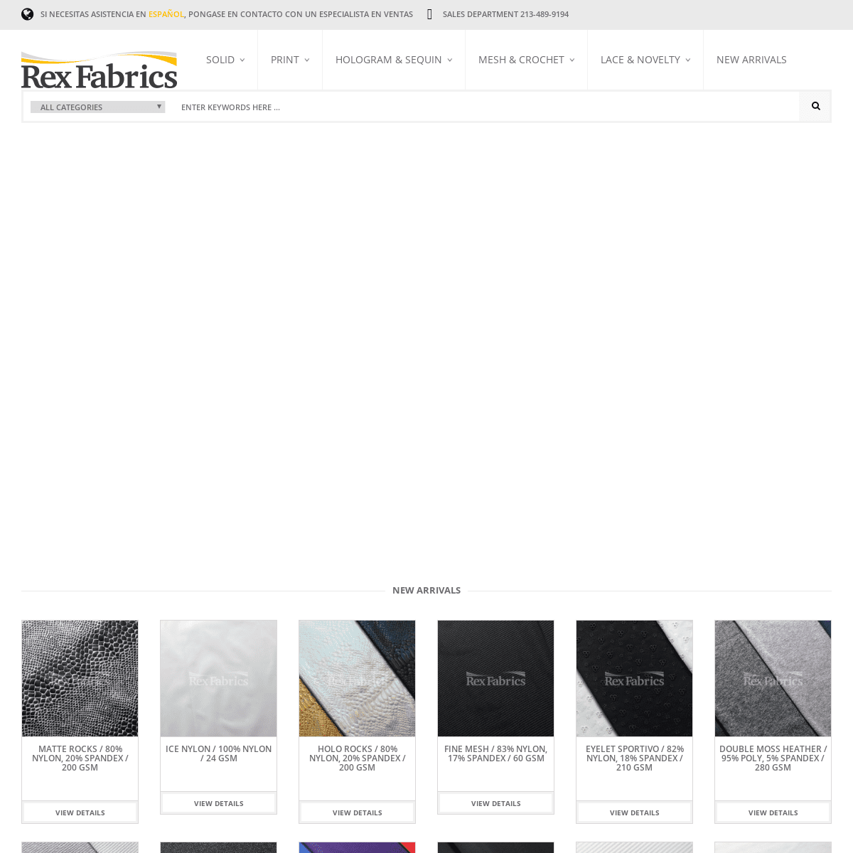 Rex Fabrics // Stretch Fabric Wholesale, Always in Stock!