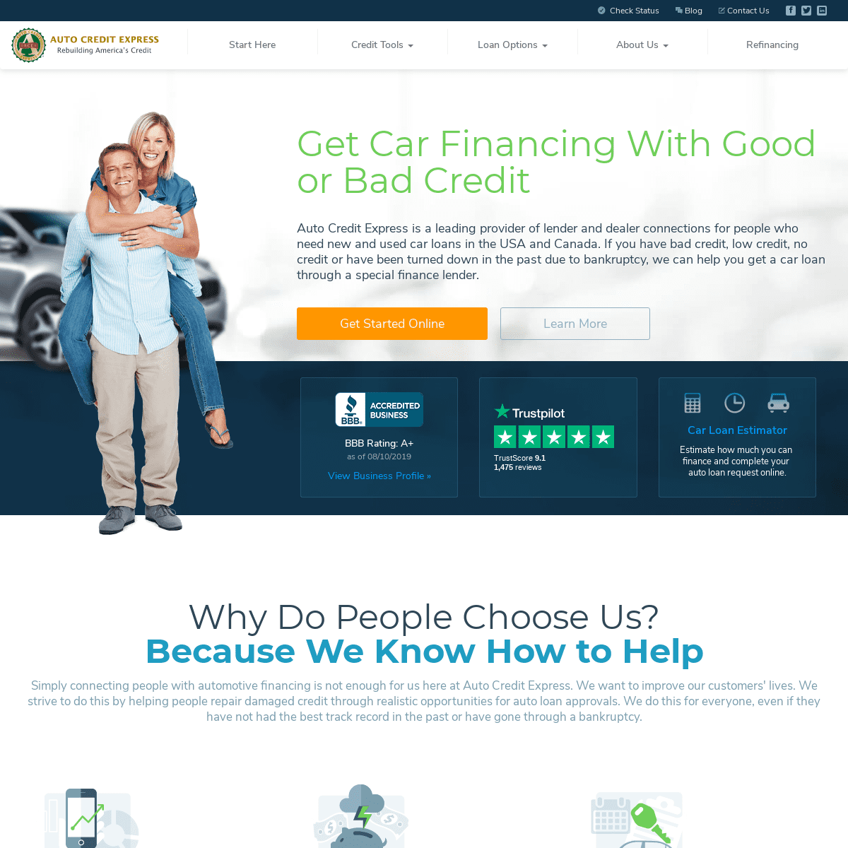 Bad Credit Auto Loans and Car Financing | Auto Credit Express®