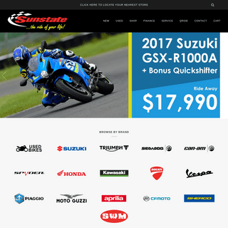 Sunstate is QLD’s largest independent dealer of Motorcycles and PWCs