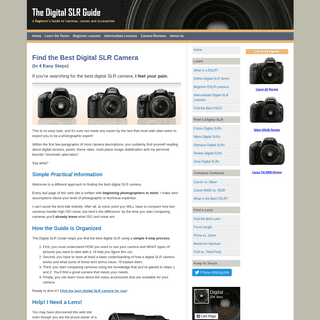 Find a Digital SLR Camera in 4 Easy Steps