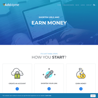 Short URL and Earn With Adskipme.com