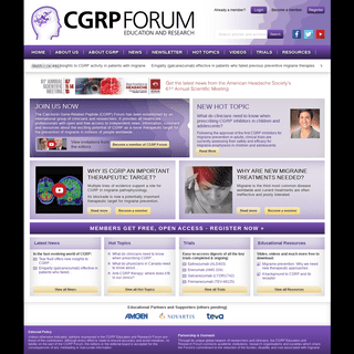CGRP Education & Research Forum | Calcitonin Gene-Related Peptide (CGRP) science and its translation to novel therapies for 