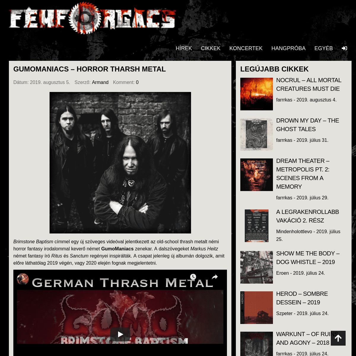 Fémforgács – Fémforgács metal webzine