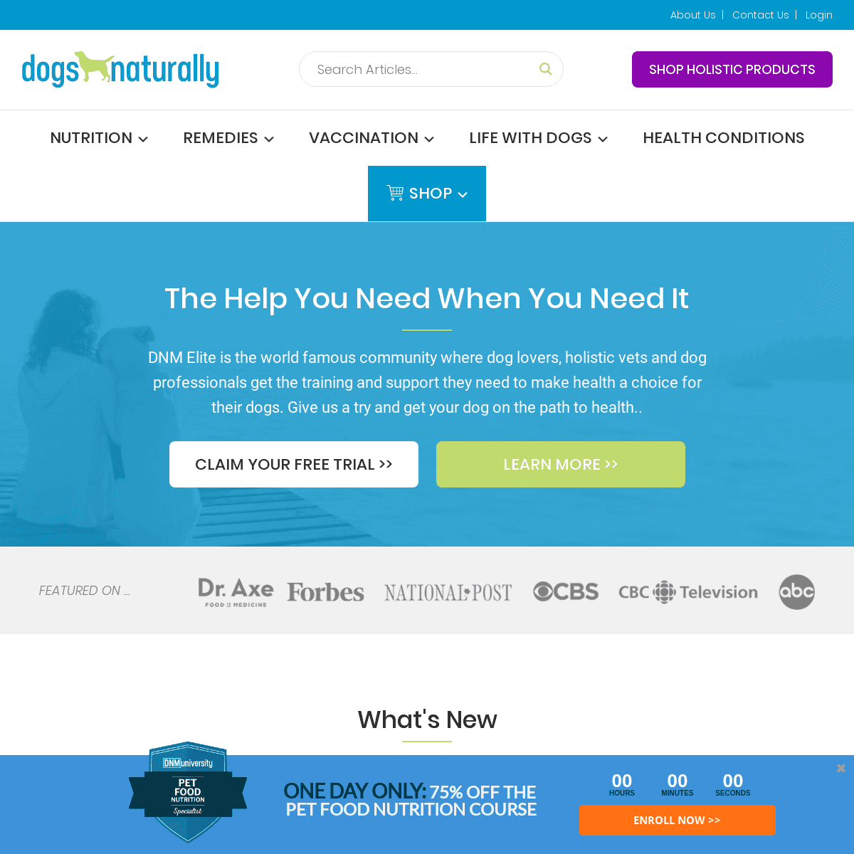A complete backup of dogsnaturallymagazine.com