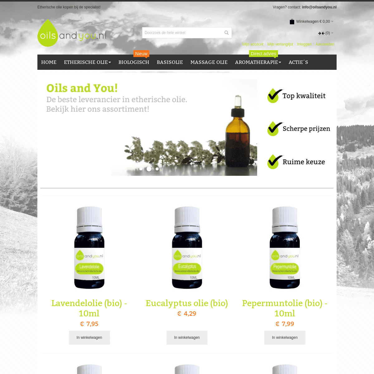 Oils and You webshop | Etherische olie specialist