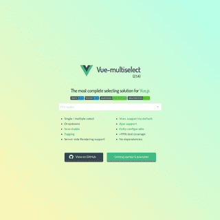 Vue-Multiselect | Vue Select Library