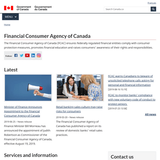 Financial Consumer Agency of Canada - Canada.ca