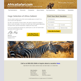 Africa Safaris: Lowest Prices and Best Service!