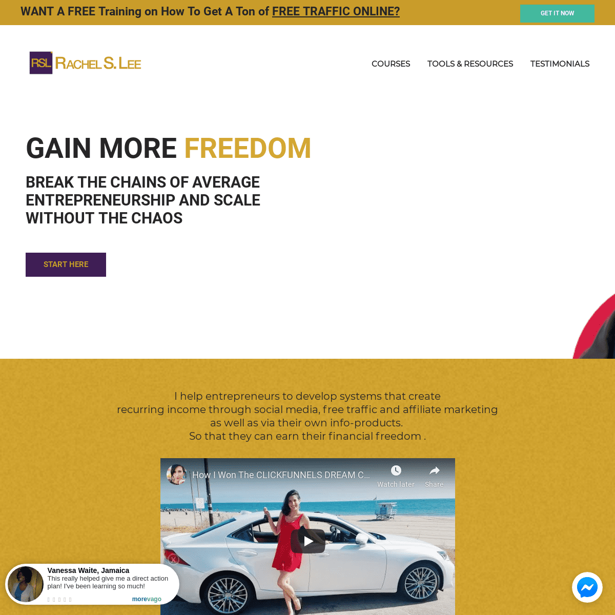 Rachel S. Lee - Affiliate Marketing for a Freedom Based Lifestyle