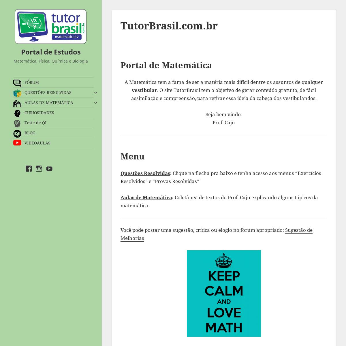 Matemática On-Line - TutorBrasil.com.br (Portal de Estudos)