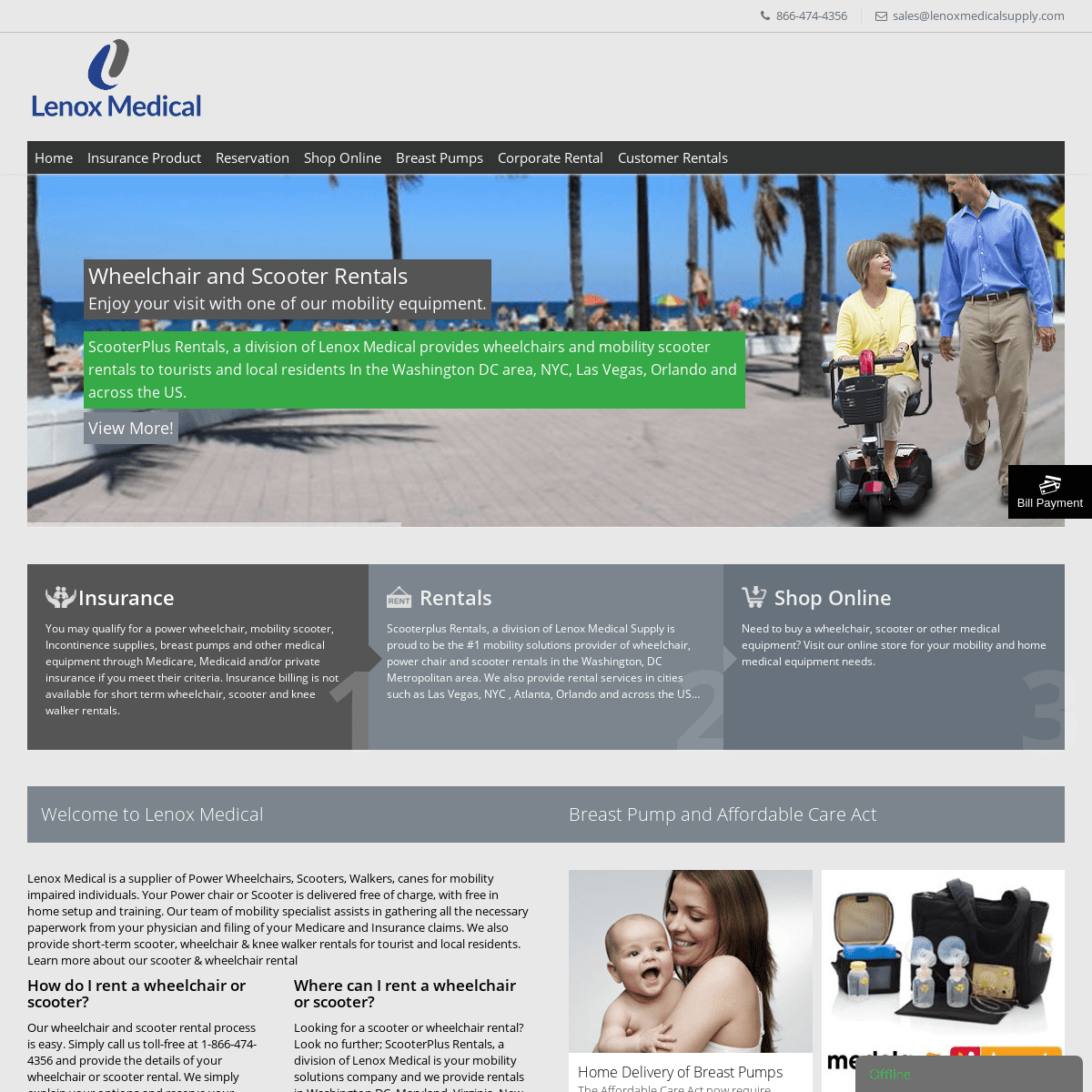 Wheelchair & Scooter Rentals in Washington DC & all of US | Medical Equipment