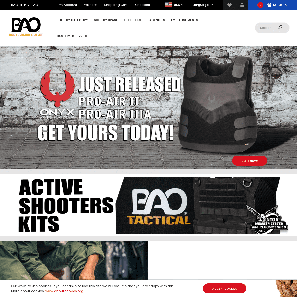 A complete backup of bodyarmoroutlet.com