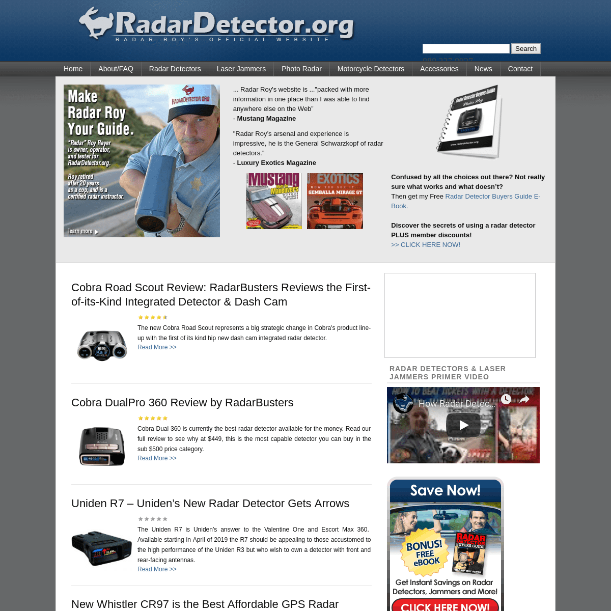 RadarBusters' OFFICIAL Radar Detector Reviews!