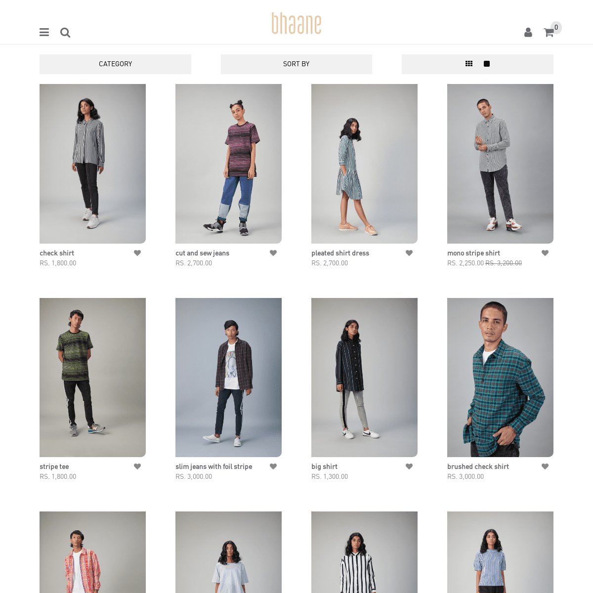 Shop Online - Contemporary Clothing For Men &amp; Women | bhaane