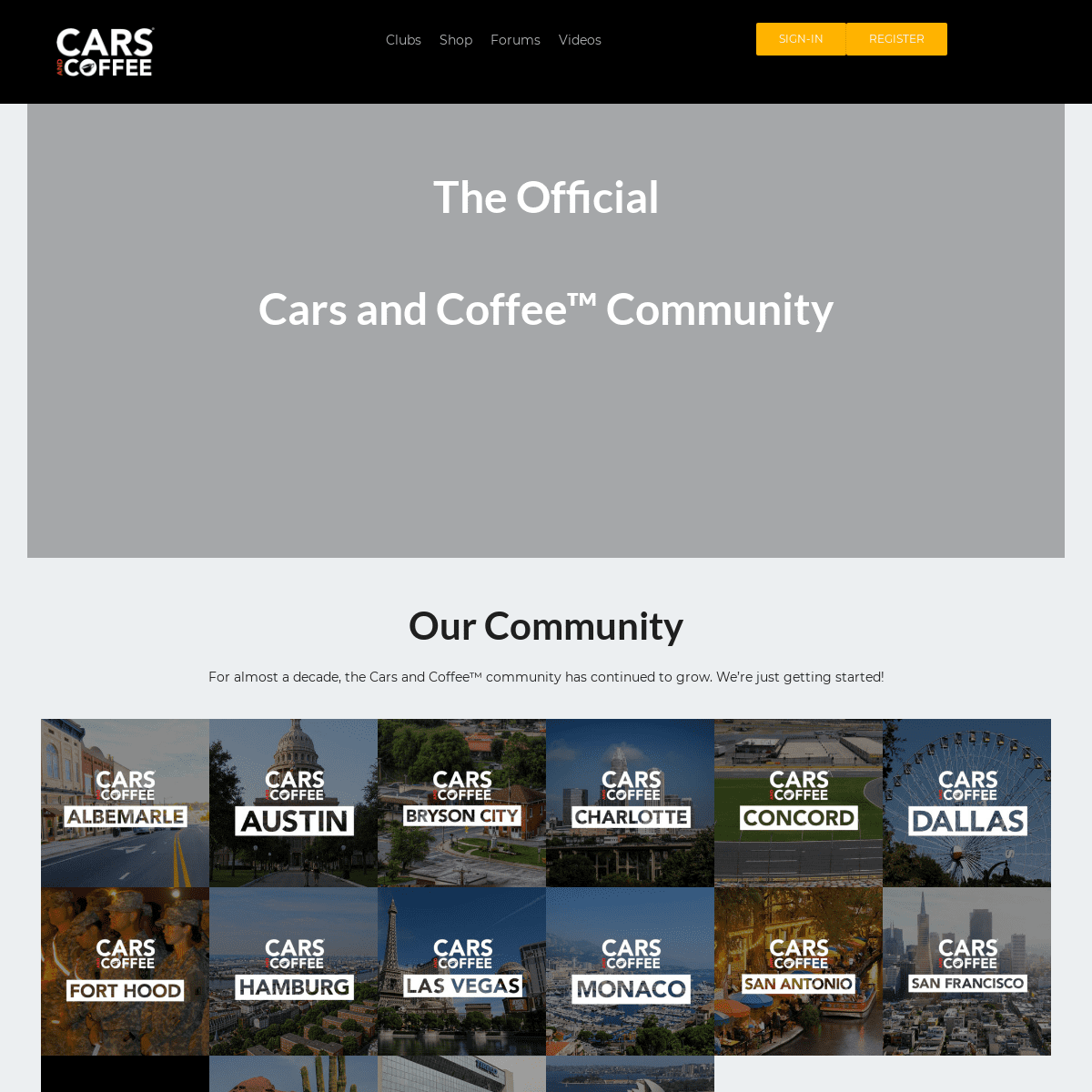The Official Cars and Coffee™ Community