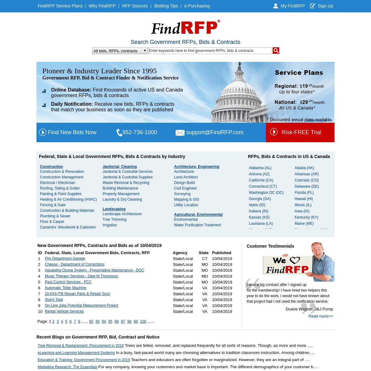 Government RFP, Federal, State Bids & Contracts, Request for Proposal | Find RFP
