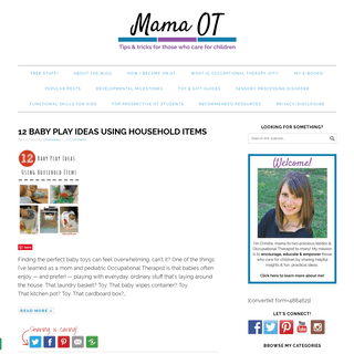 Mama OT - Occupational Therapy blog with tips and tricks for those who care for children