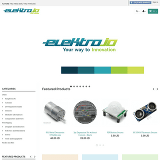 Elektrojo Electronics Store,Arduino,RaspberryPI and sensors اردوينو,رازبيريباي,قطع الكترونية - elektrojo Store