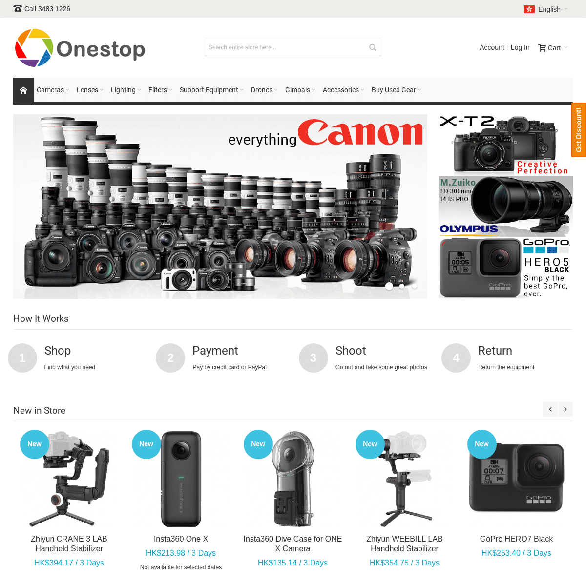 Onestop.hk - Rent Lenses and Cameras from Canon, Nikon, Sony, and more in Hong Kong
