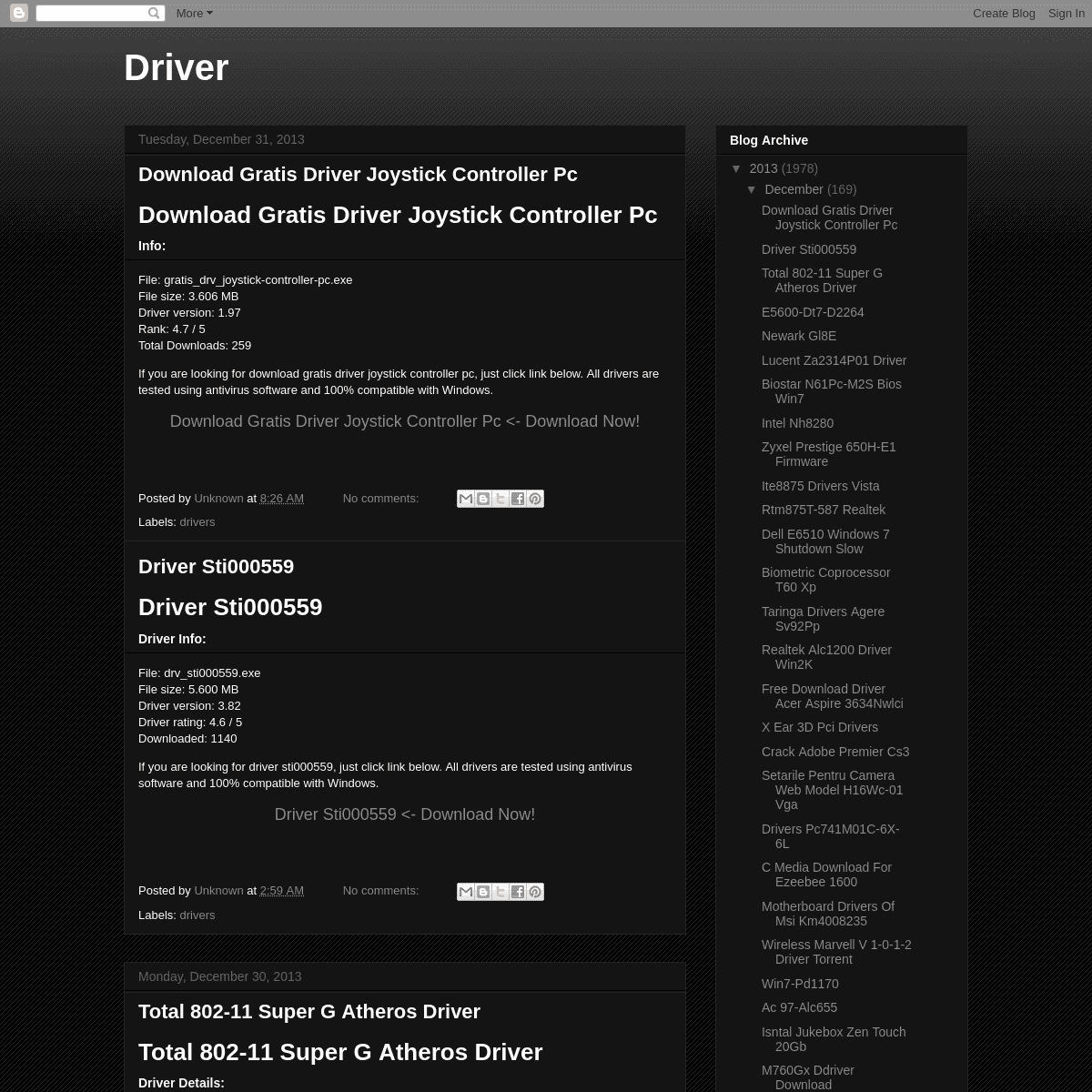 A complete backup of speed-drivers.blogspot.com