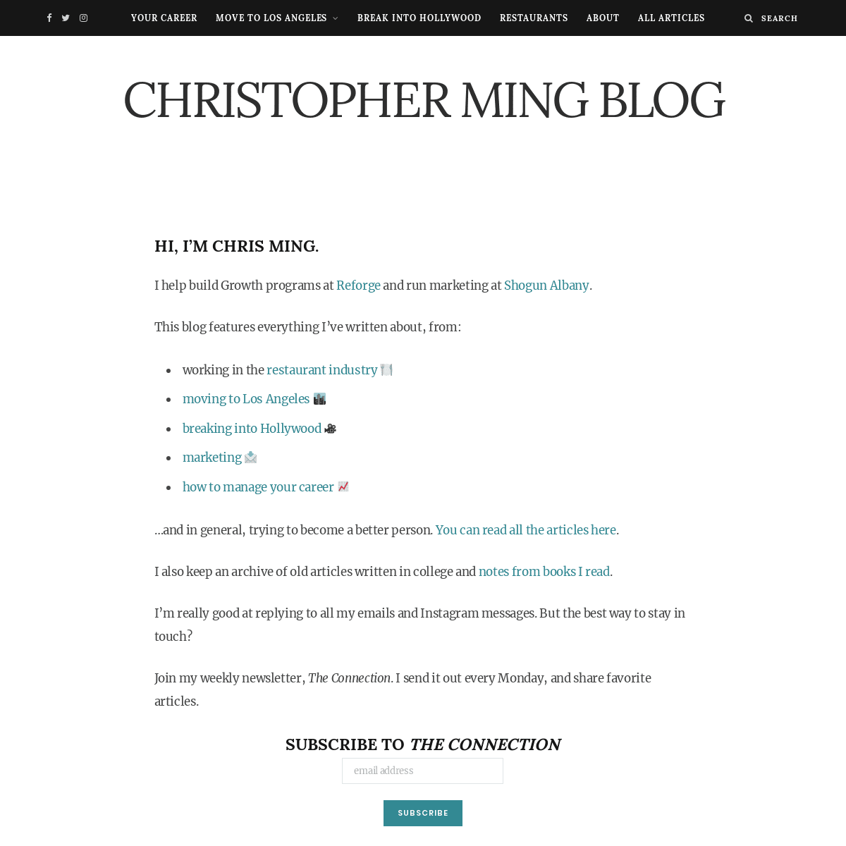 Home | Christopher Ming Blog
