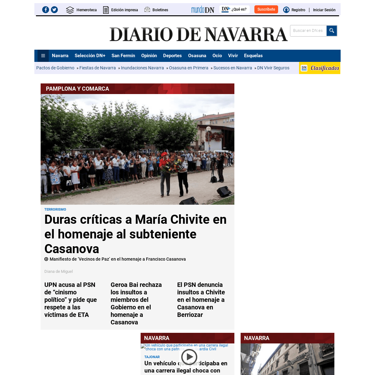 Diario de Navarra - Noticias de Navarra, Pamplona, Osasuna, Deportes