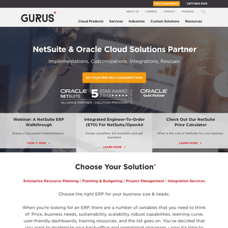Gurus Solutions: Oracle NetSuite ERP Cloud Software Certified Partners