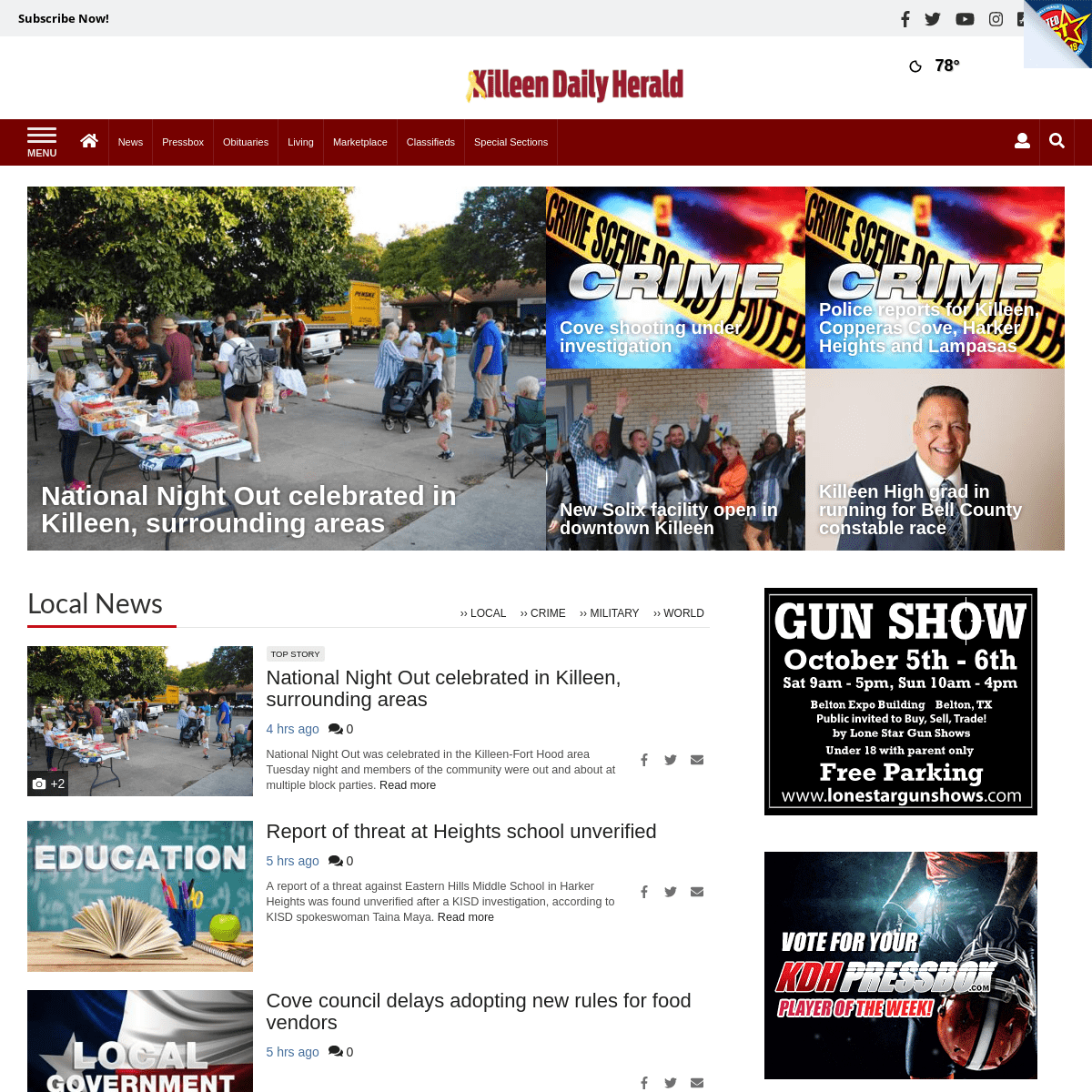 Killeen Daily Herald: Killeen News, Sports, Weather, Traffic | Killeen News, Sports, Weather, Traffic