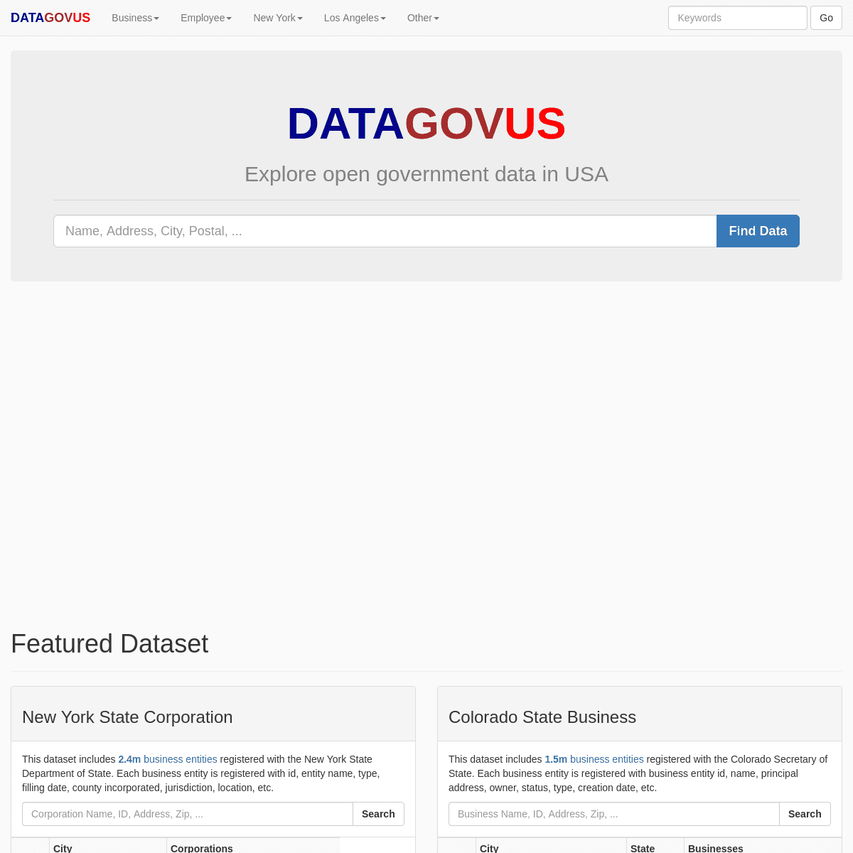 DATAGOVUS: Explore Open Government Data in USA