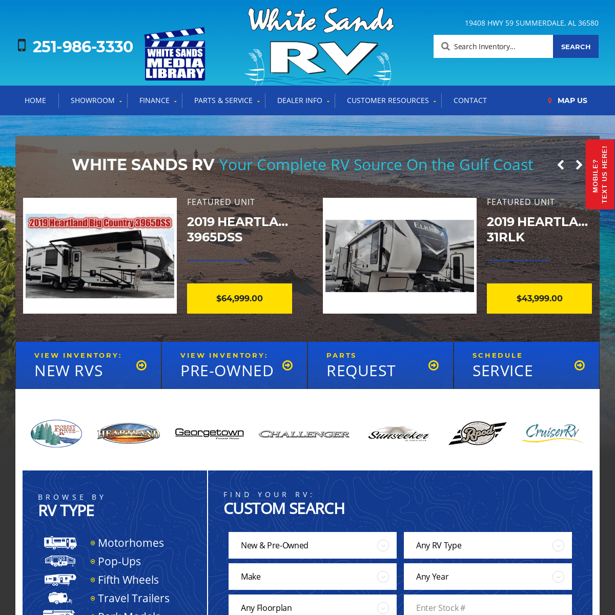 White Sands RV | Mobile, AL | Pensacola, FL | RV Dealership