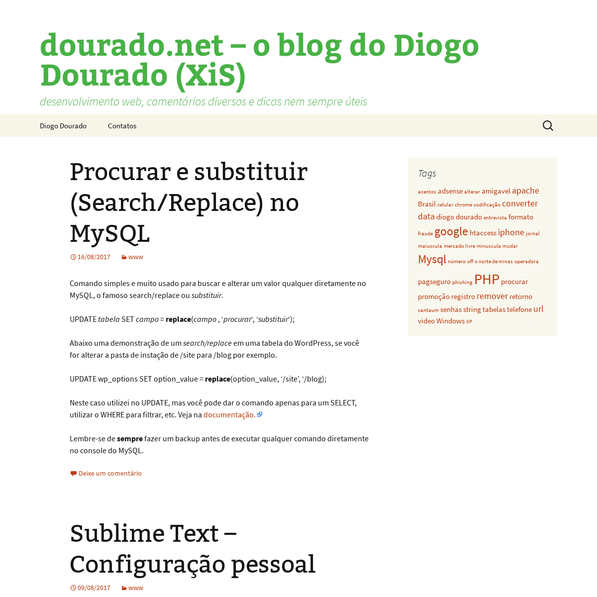 dourado.net – o blog do Diogo Dourado (XiS) | desenvolvimento web, comentários diversos e dicas nem sempre úteis