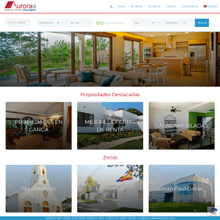 Welcome to Aurora Real Estate | Nicaragua Real Estate Aurora