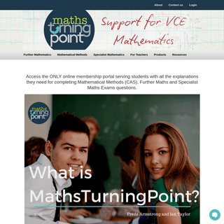 Maths Turning point. Support for further maths, mathematical methods, specialist maths. — MathsTurningPoint