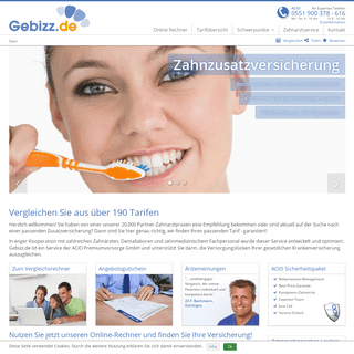 Zahnarzt-Service und Onlinerechner - 190 Tarife im Onlinevergleich