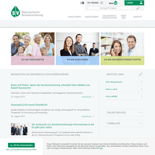 Willkommen am Portal der österreichischen Sozialversicherung