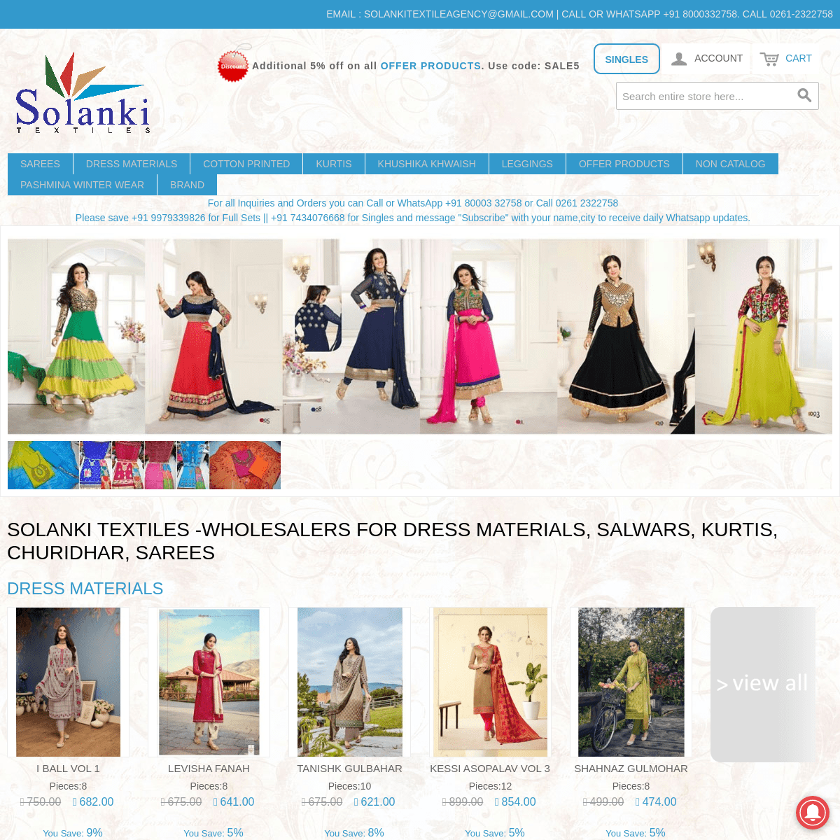 Buy Wholesale Dress Materials, Suits,  Designer Kurties Sarees Online