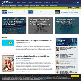 JAXenter - Infos & News für Java, Architektur, Web & DevOps