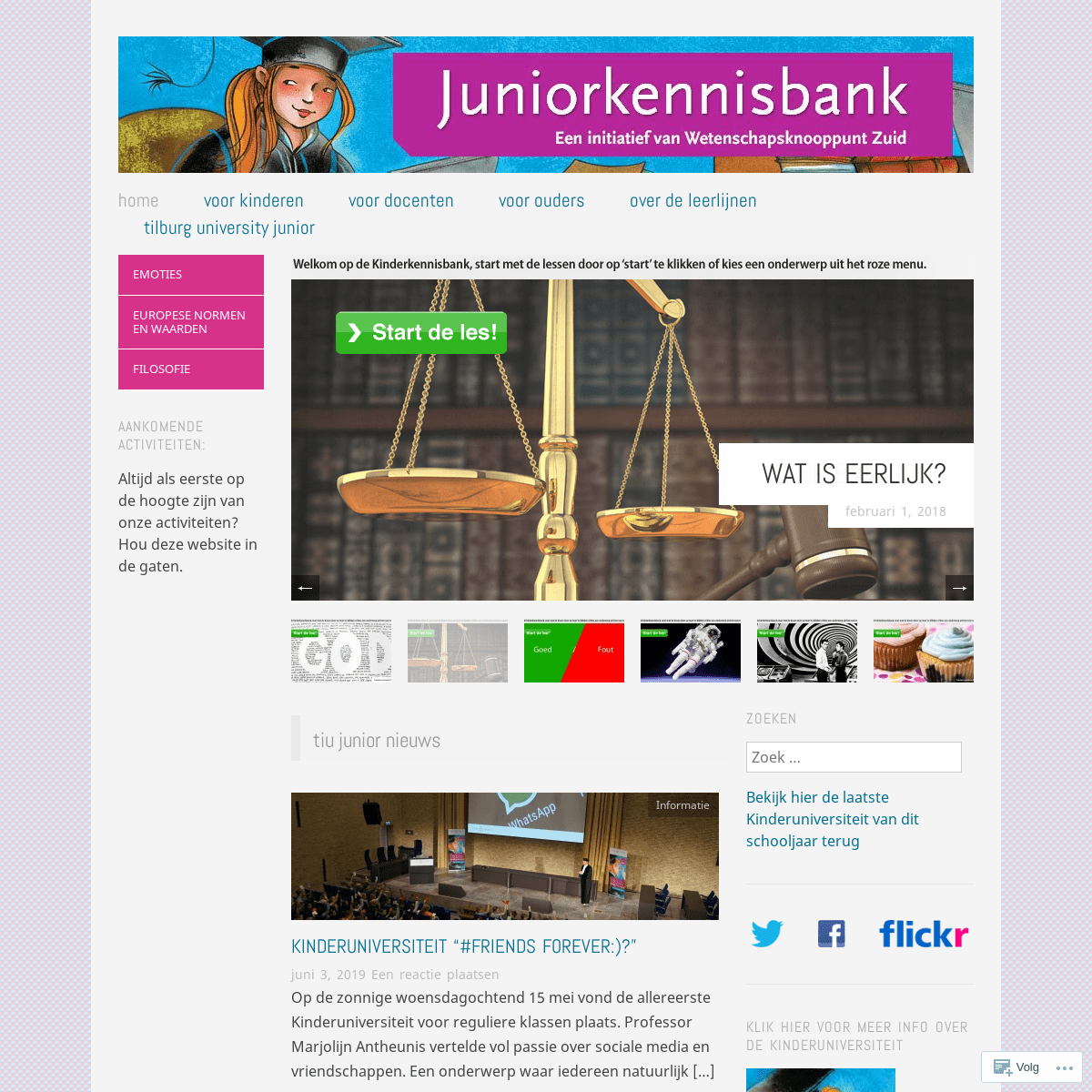 Juniorkennisbank | Een initiatief van Tilburg University Junior