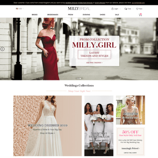 Exquisite Wedding Dresses, Prom Dresses Sale Online - millybridal.org