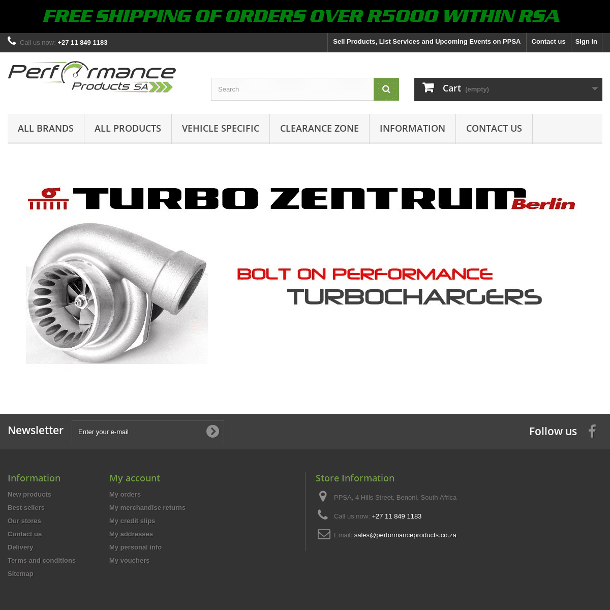 The leading Vehicle Performance Products Store of Southern Africa - Performance Products SA
