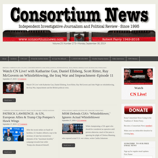 Consortiumnews – Volume 25, Number 273—Monday, September 30,  2019