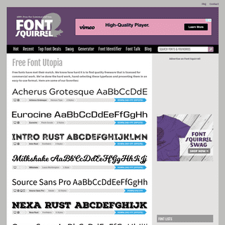 Free Fonts! Legit Free & Quality » Font Squirrel